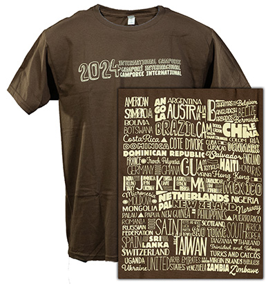 2024 Countries T-Shirt  Brown