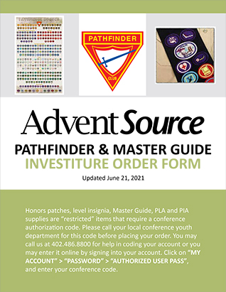 Pathfinder Investiture Order Form