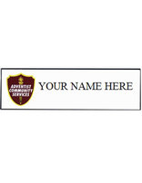 Adventist Community Service Name Badge (Engraved)
