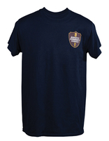 Camiseta azul marino | con logo de ACS