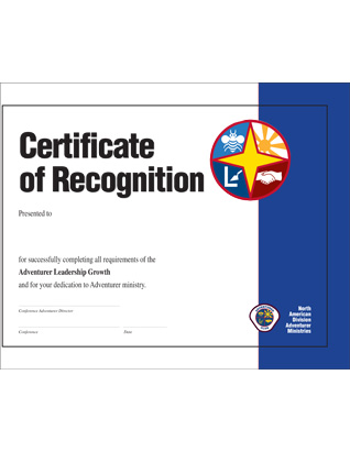 Adventurer Leadership Growth Certificate
