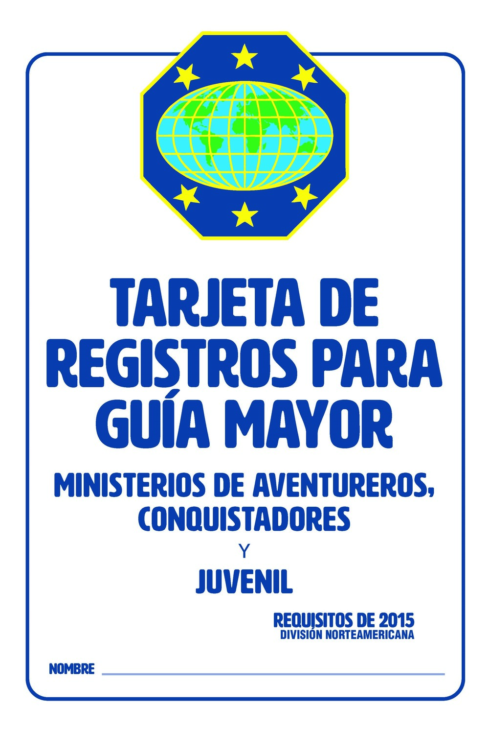 Tarjeta de Registro de Guía Mayor (Español)