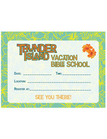 Thunder Island VBS Postcard Invitations (Set of 100)