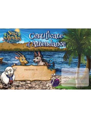 Sea of Miracles VBX Certificate of Attendance (Pkg of 10)