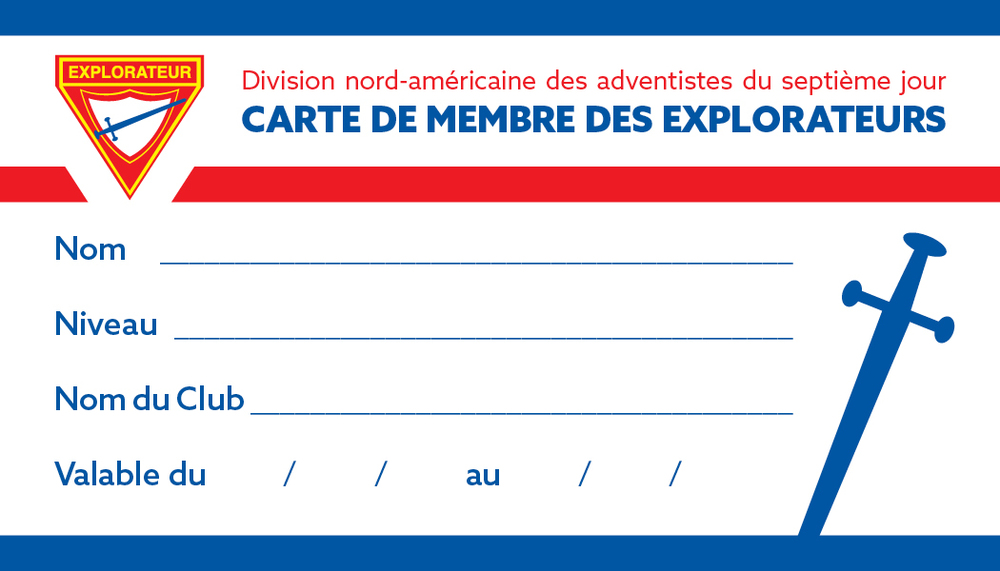 Pathfinder Club Membership Cards | French (Package of 25)