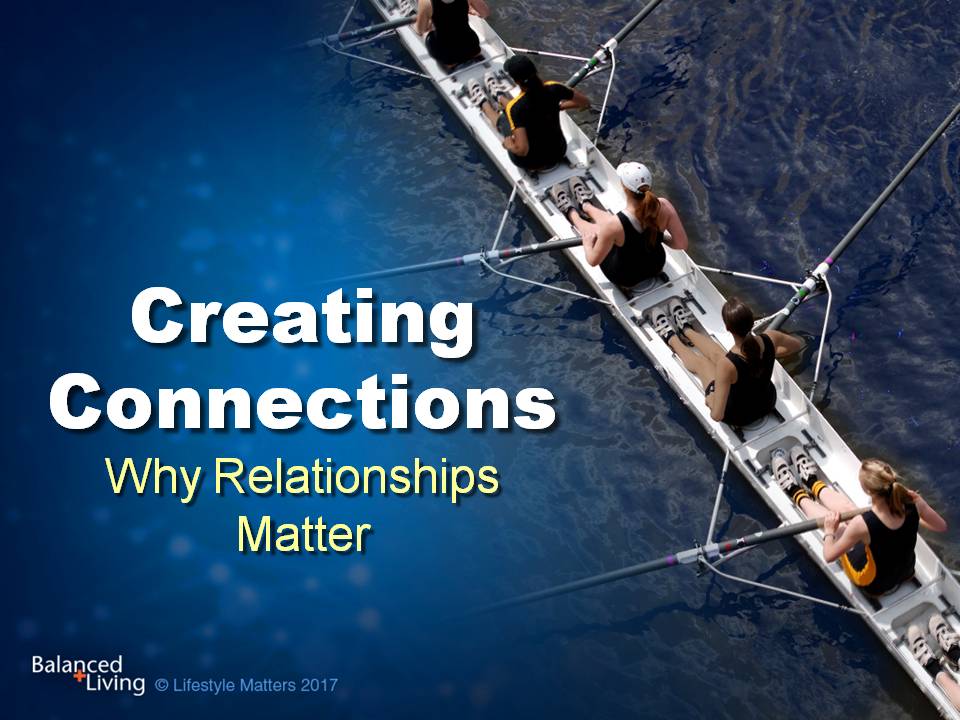 Creating Connections: Why Relationships Matter - Balanced Living - PowerPoint Download