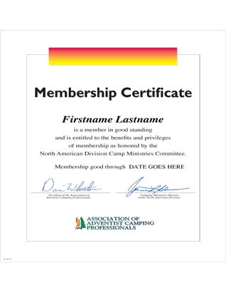 AACP Certificate--Membership