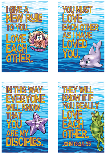 Thunder Island VBS Key Verse Posters (Set of 4)