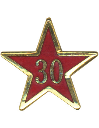 Service Star Pin - Year Thirty