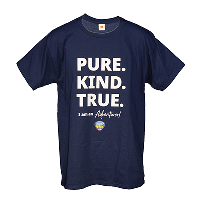Adventurer T-shirt: Pure Kind True (Blue)