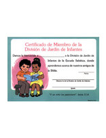 Certificado de Membrecía | Jardín de Infantes  (Set de 10)