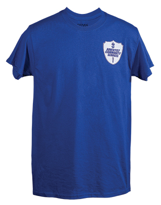 Camiseta azul royal | con logo de ACS