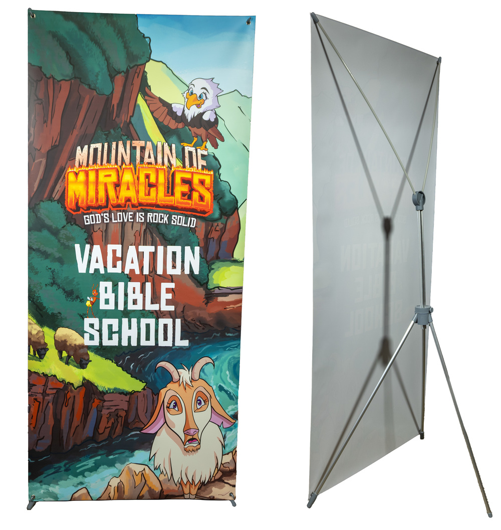 Mountain of Miracles VBS Tripod Banner