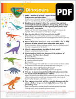 Multilevel Dinosaurs Award - PDF Download