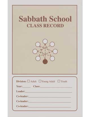 Adult Sabbath School Class Record Booklet