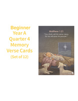 Alive in Jesus Memory Verse Card Set Beginners Year A Quarter 4 (Set of 12)