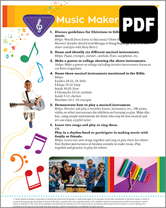 Busy Bee Music Maker Award - PDF Download