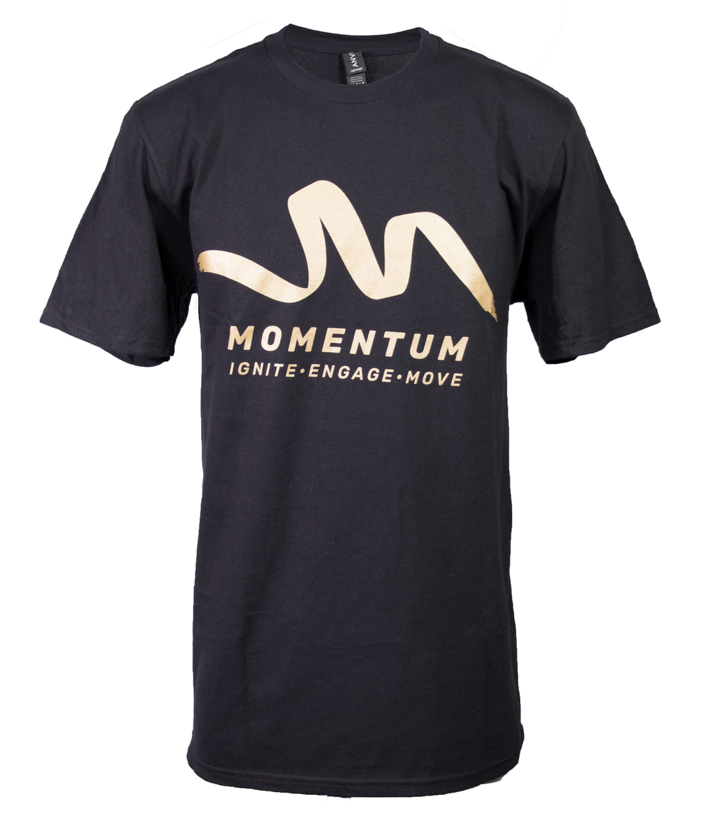 Camiseta negra Momentum | del Ministerio Juvenil