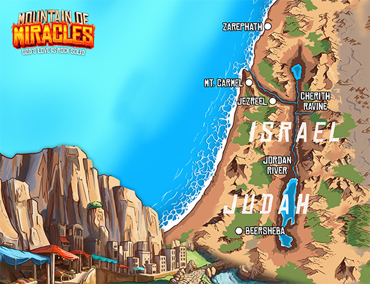 Mountain of Miracles VBS Map of Israel for Opening/Closing