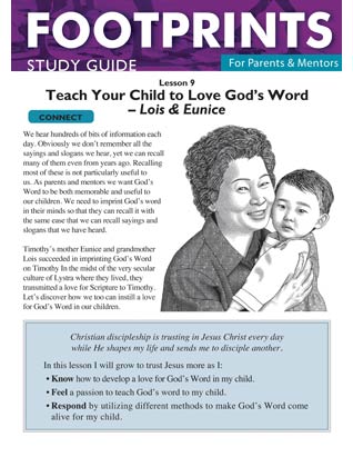 Footprints for Parents & Mentors Study Guide Lesson 9 - 10 copies
