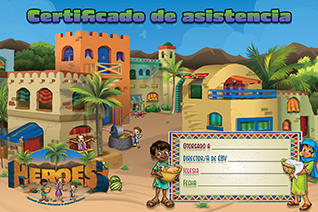 Heroes VBS Certificate of Attendance (Pack of 10) (Spanish)