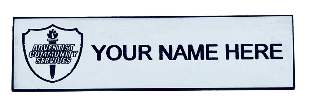 Adventist Community Services Name Badge