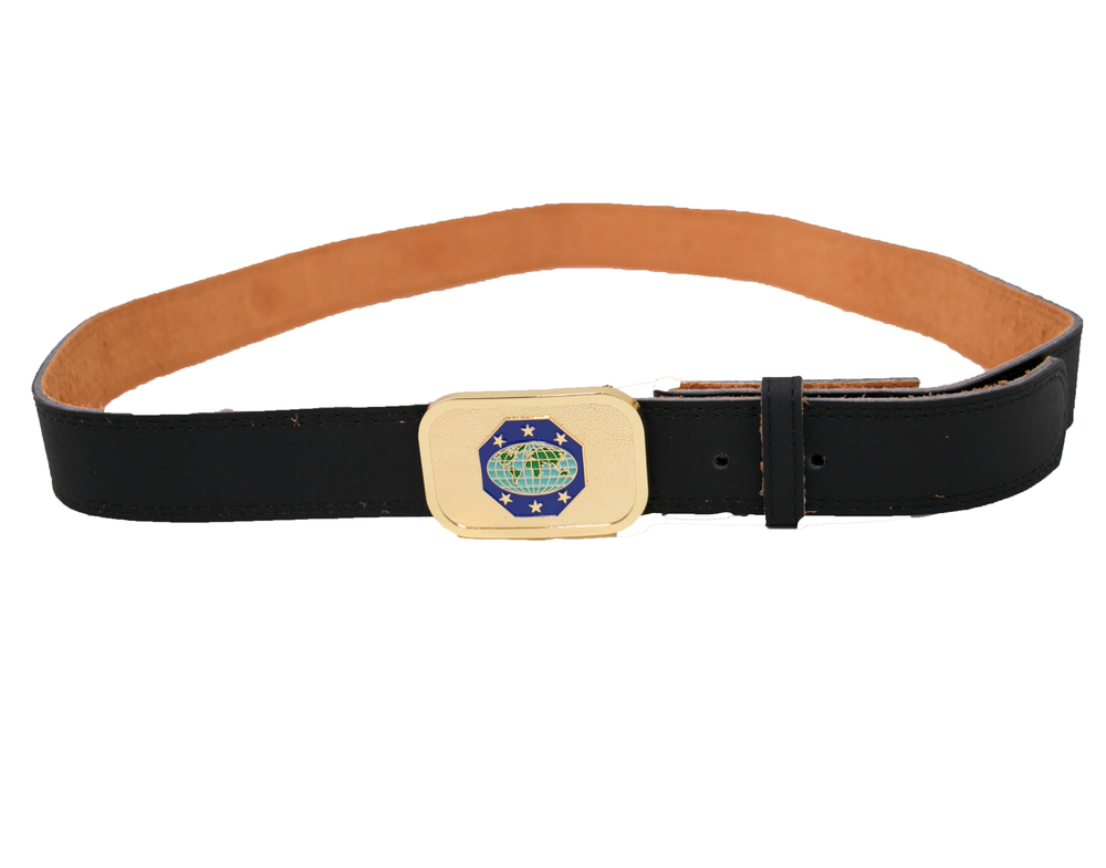 Master Guide Black Leather Belt Strap & Buckle
