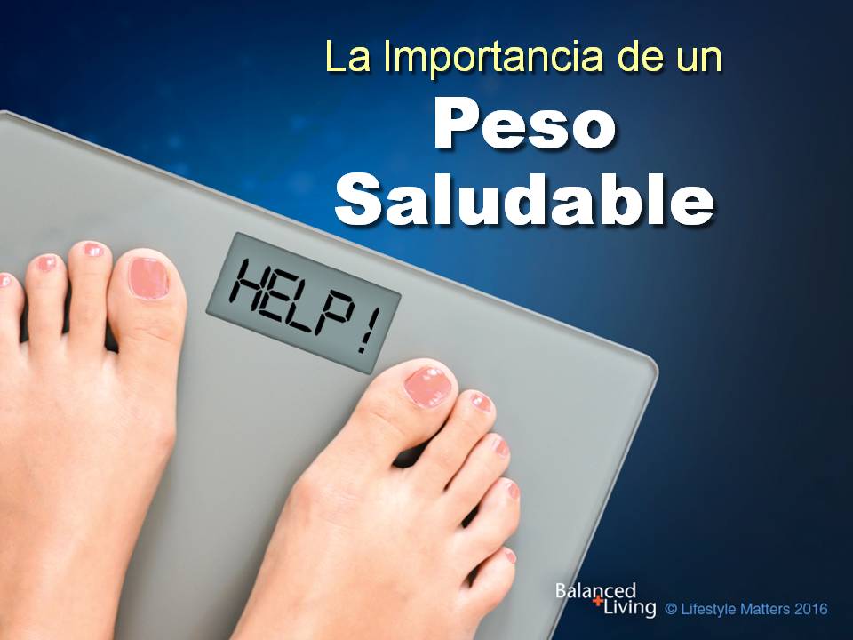 Healthy Weight Helps - Balanced Living - PPT Download (Spanish)