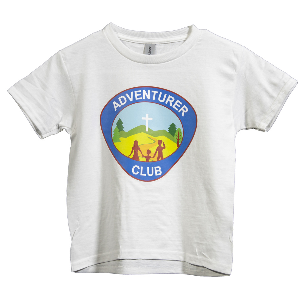 Camiseta Blanca para Adulto | Logo Aventureros a color