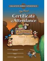 Cactusville VBS Certificate of Attendance (pkg of 10)