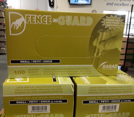 Guantes desechables de látex sin polvo | caja de 100 por talla