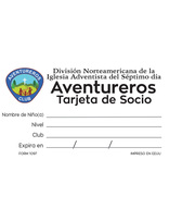 Tarjetas de Membrecía del Club de Aventureros | Set de 25