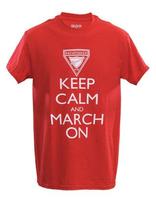 Keep Calm and March On - Red T-shirt