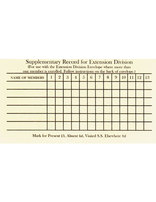 Extension Division Class Record Card