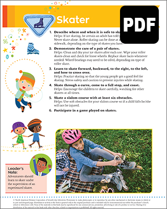 Helping Hand Skater Award - PDF Download