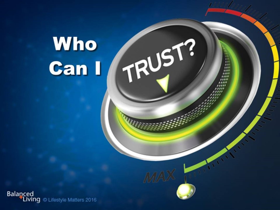 Who Can I Trust? Balanced Living - PowerPoint Download