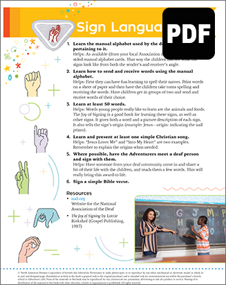 Helping Hand Sign Language Award - PDF Download